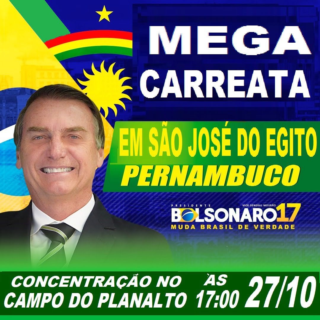 Sábado tem carreata pró Bolsonaro em São José do Egito