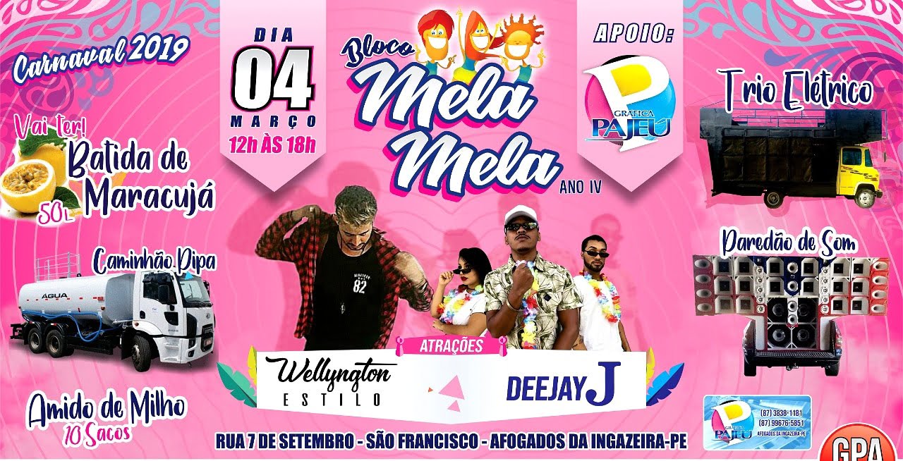 Bloco do Mela Mela resgata tradição no carnaval afogadense, garanta já seu abadá