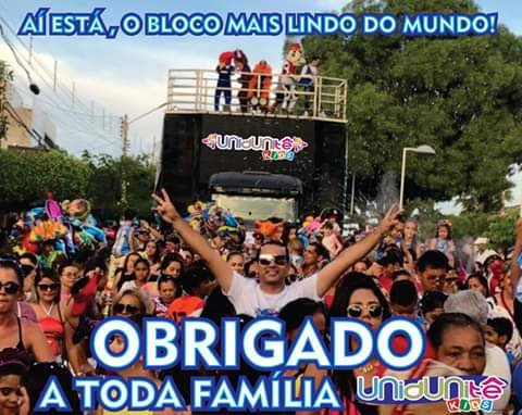 Bloco Unidunitê Kids desfilou com grandes novidades e muita animação