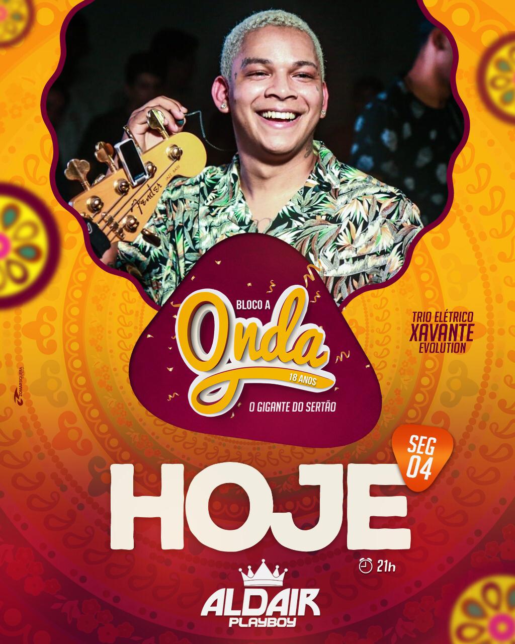 Aldair Playboy: sucesso nacional, internacional e atração desta segunda do bloco A Onda