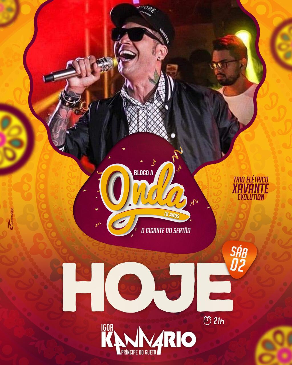 Igor Kannario abre o bloco A Onda 2019. Há poucos abadás disponíveis garanta já o seu