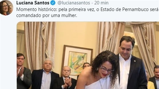 Luciana Santos será a primeira mulher a governar Pernambuco