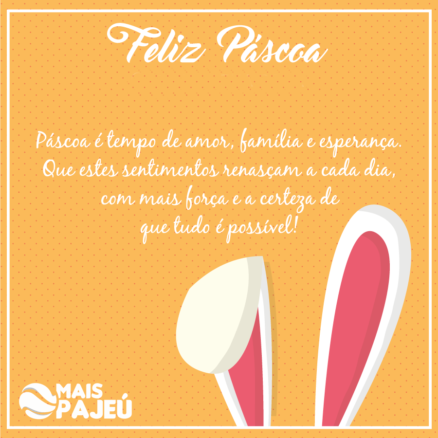 O blog Mais Pajeú deseja uma feliz páscoa a todos