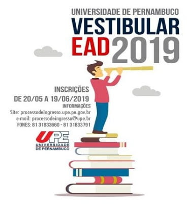 Dia 20 começam as inscrições para o Vestibular (EAD) da UPE, com vagas para São José do Egito, Tabira e Sertânia