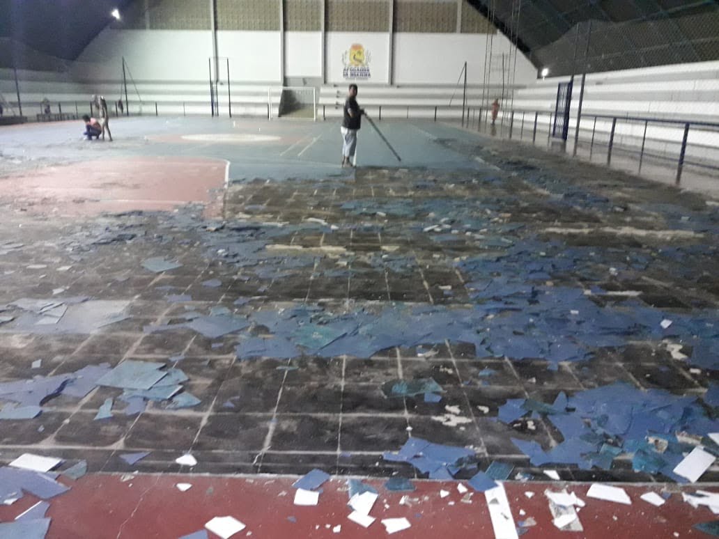 Ginásio desportivo de Afogados ganhará novo piso e iluminação em led. Desportistas esperam espaço para todos os esportes