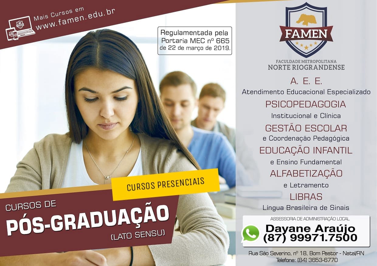 Chegando em Afogados da Ingazeira um Pólo da Faculdade Metroplitana Norte Rio Grandense – FAMEN com Cursos de Pós Graduação