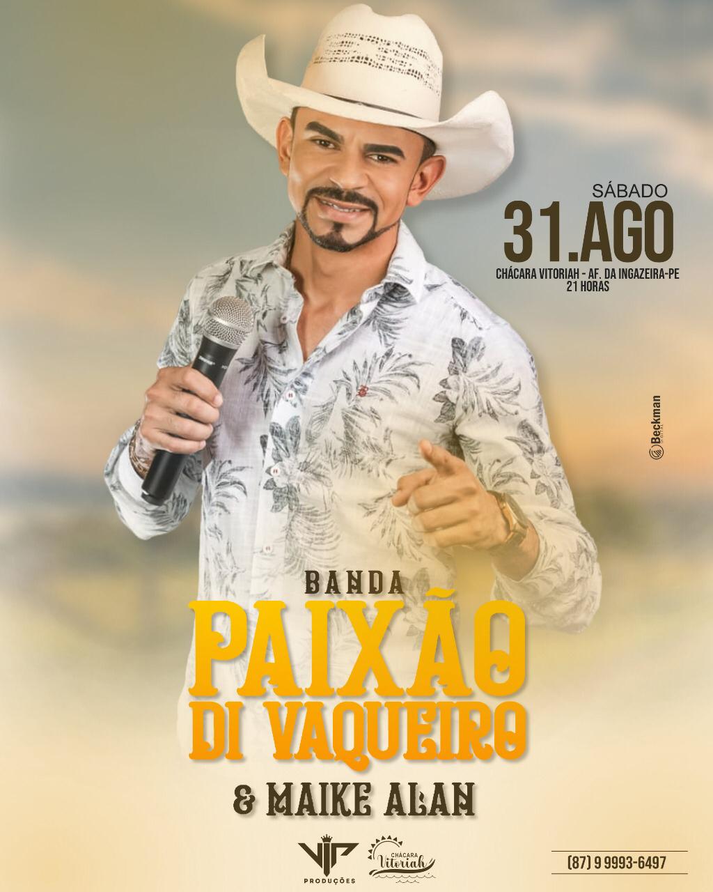 Paixão de Vaqueiro se apresenta hoje na chácara Vitóriah em Afogados, imperdível