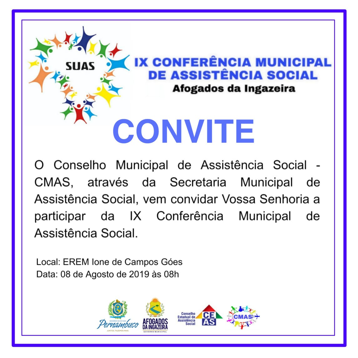 Prefeitura de Afogados promove IX Conferência Municipal de Assistência Social