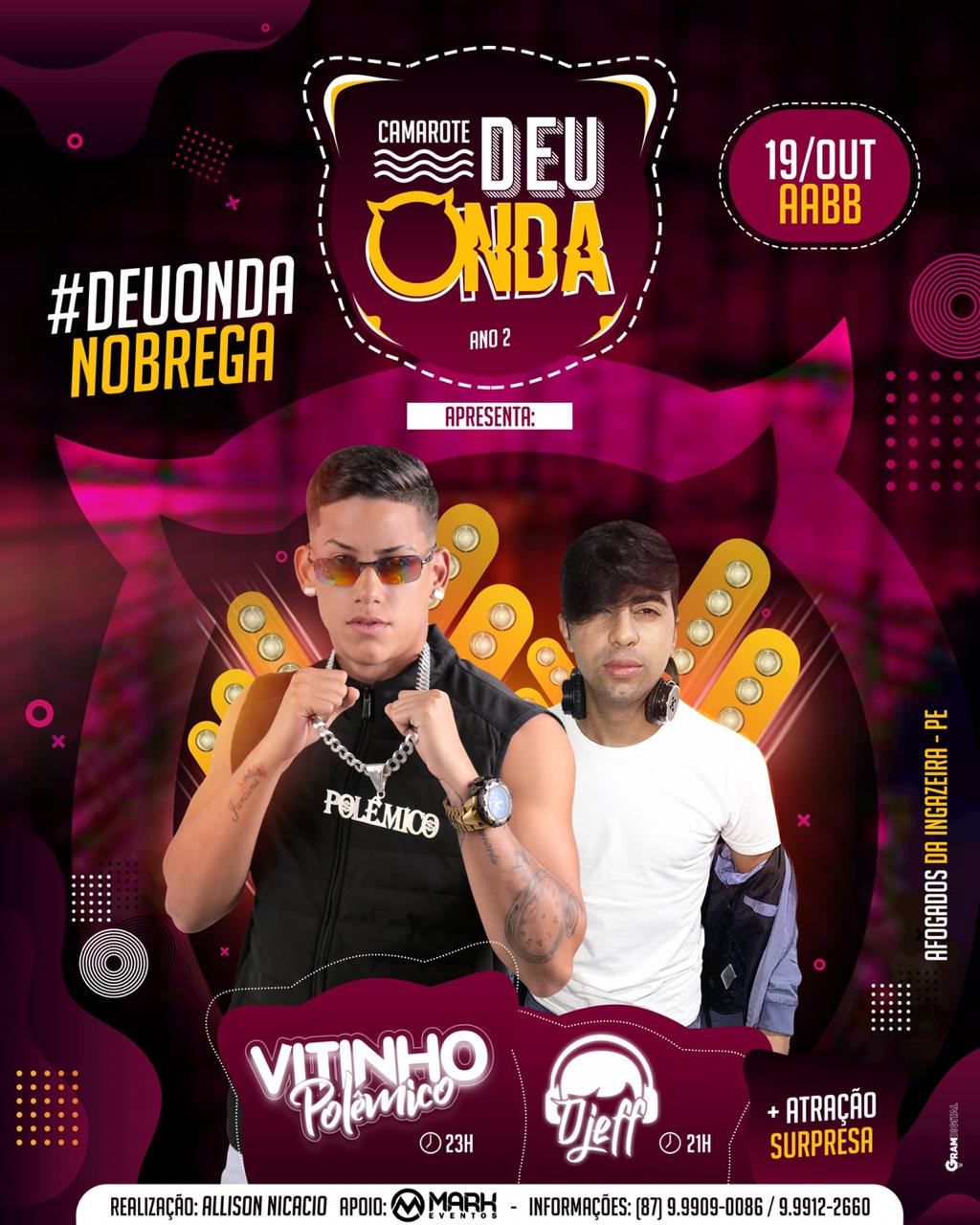 Começa amanhã as vendas de ingressos do #DEUONDANOBREGA em Afogados