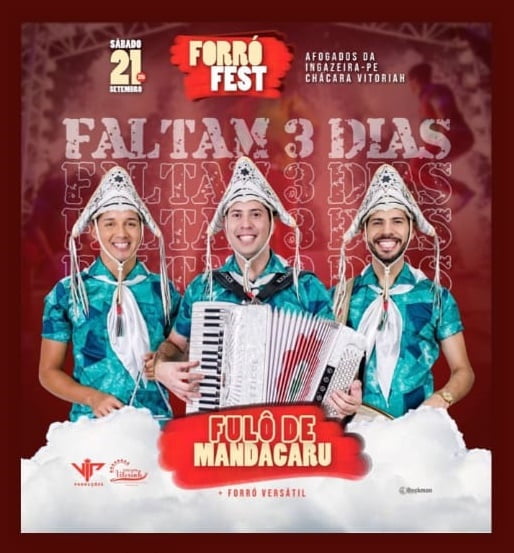 Faltam três dias para o grande show da Banda Fulô de Mandacaru, em Afogados
