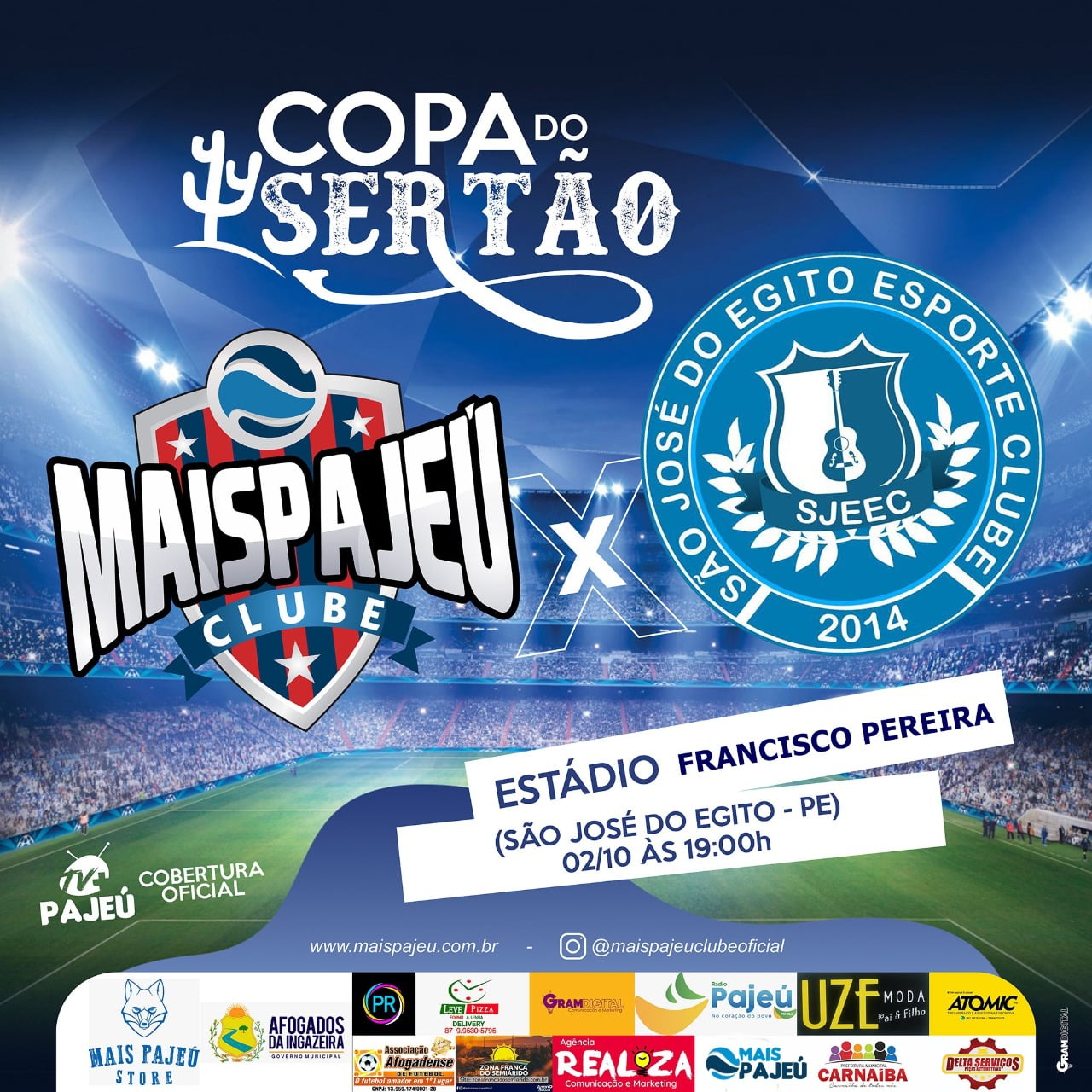 Copa do Sertão: Mais Pajeú estreia diante do São José na noite desta quarta