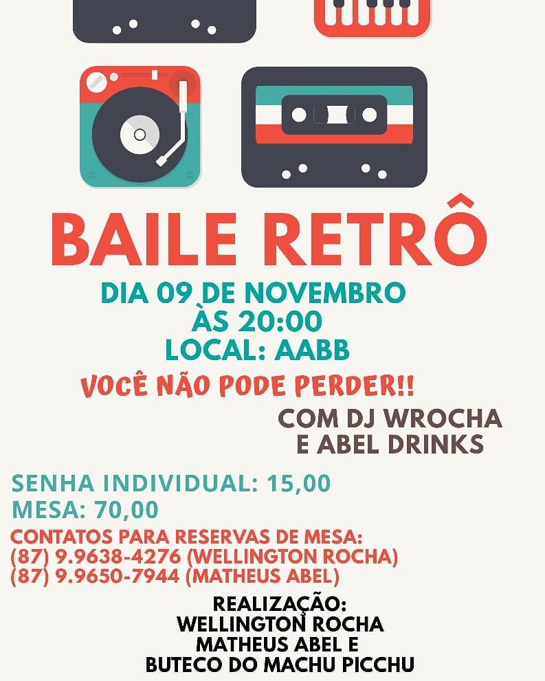 Vem aí o Baile Retrô em Afogados da Ingazeira, imperdível