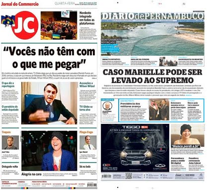 Confira manchetes dos principais jornais do país nesta quarta-feira 30 de outubro de 2019