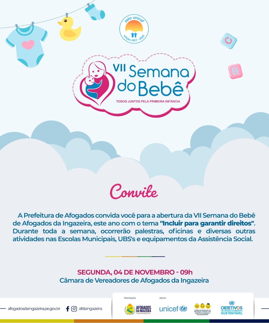Prefeitura de Afogados vai promover 7ª edição da Semana do Bebê
