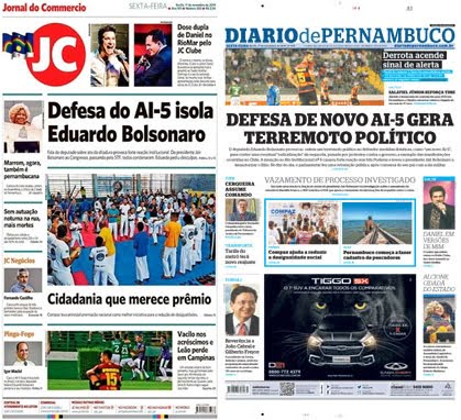 Confira manchetes dos principais jornais do país nesta sexta-feira 1º de novembro de 2019