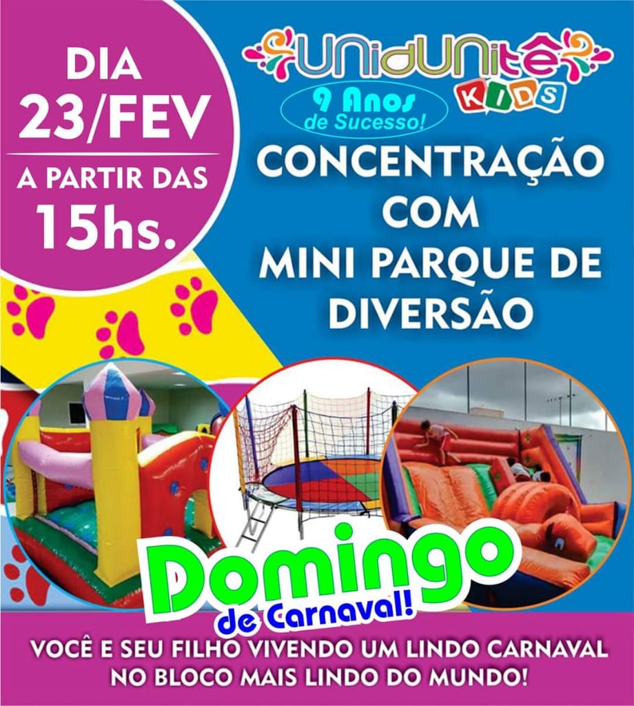Bloco Unidunitê Kids realiza sorteio de abadá, participe