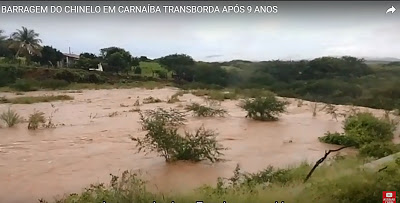 Barragem do Chinelo em Carnaíba transborda após 9 anos