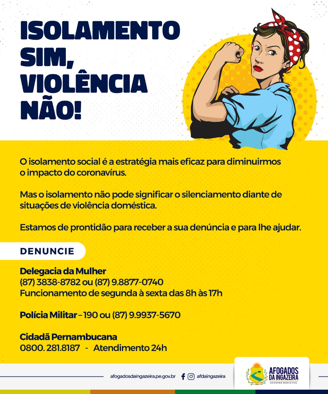 Prefeitura de Afogados lança campanha de combate à violência doméstica em tempos de isolamento social