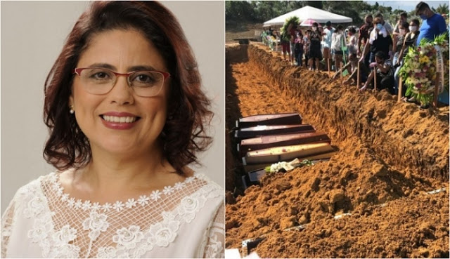 Prefeita tenta acalmar população sobre Covid-19: ‘Temos coveiro e local pra enterrar’; vídeo