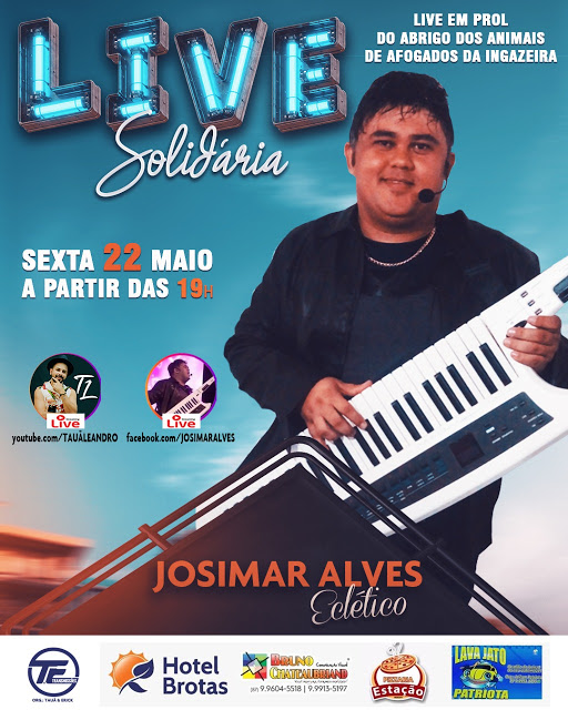 Músico afogadense fará Live Show Solidária