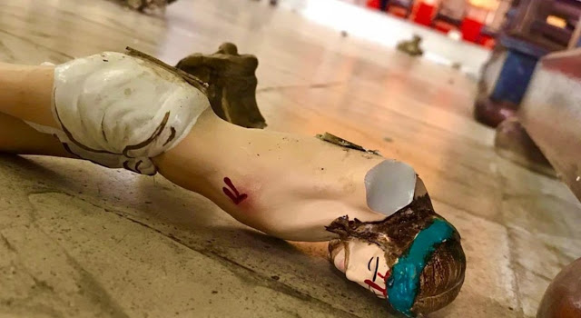 PE: Homem é preso após invadir igreja e quebrar imagens de santos