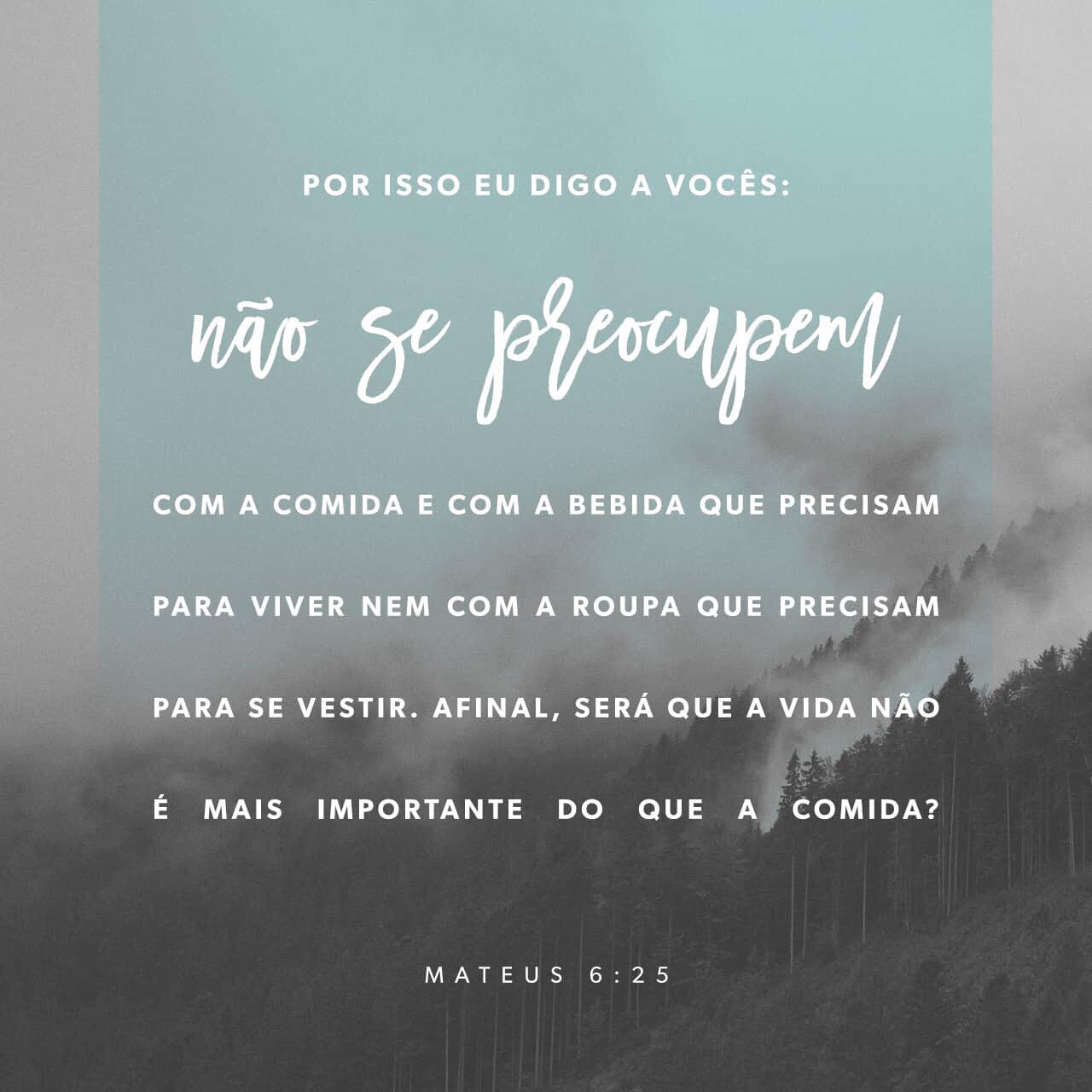 Palavra do Dia: não se preocupem