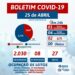 Covid-19: confira boletim deste domingo (25) e como está a situação por localidades de Tabira