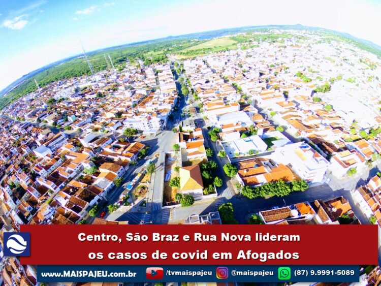Confira o números da covid-19 nos bairros de Afogados. Centro, São Braz e São Francisco seguem como os mais atingidos
