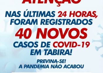 Tabira registra 40 casos de covid-19 nas últimas 24 horas