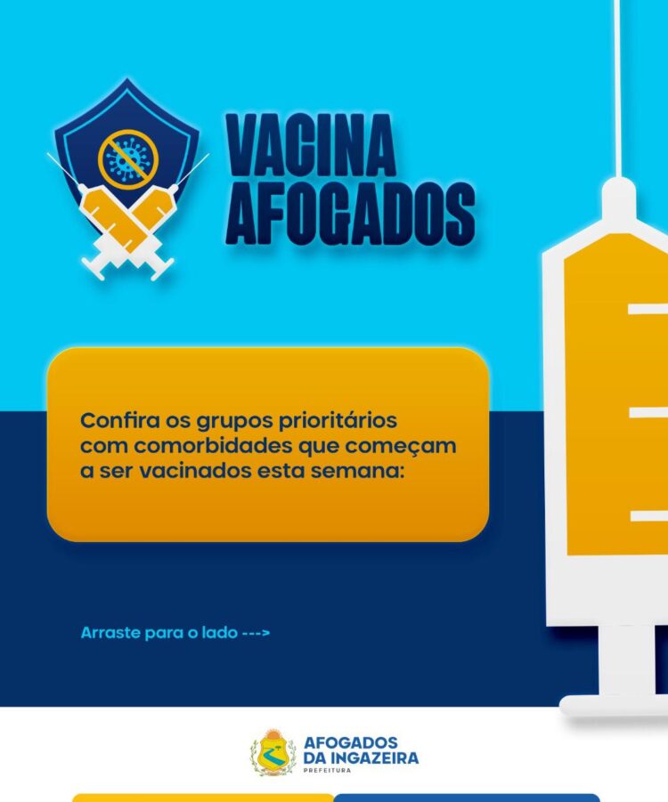 Prefeitura de Afogados iniciou vacinação de pessoas com comorbidade