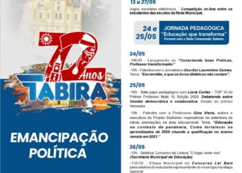 Tabira 72 anos: Secretaria Municipal de Educação promove programação especial com palestrantes renomados