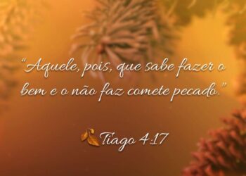 Palavra do Dia: aquele, pois, que sabe fazer o bem e não o faz comete pecado