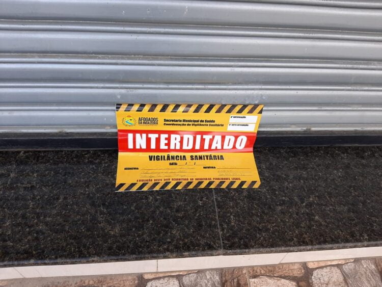 Ação conjunta interdita estabelecimentos que descumpriram protocolos sanitários em Afogados