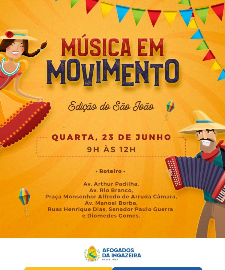 Projeto “Música em Movimento” vai animar véspera de São João em Afogados