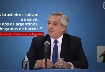 Presidente da Argentina erra citação e diz que ‘brasileiros vieram da selva; argentinos, da Europa’