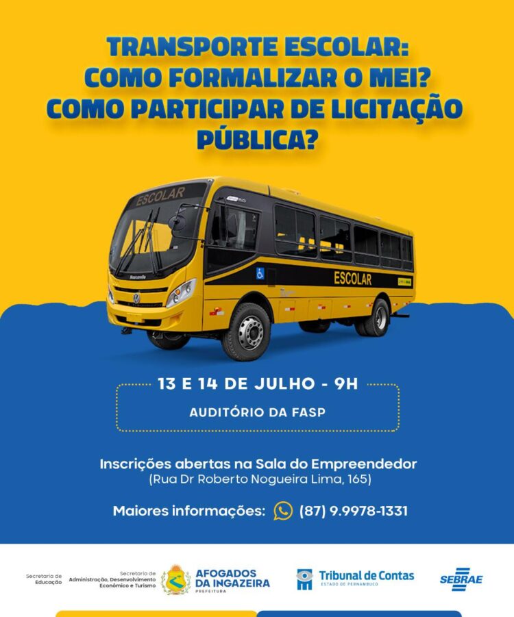 TCE, Prefeitura E SEBRAE promovem capacitação em Afogados sobre transporte escolar