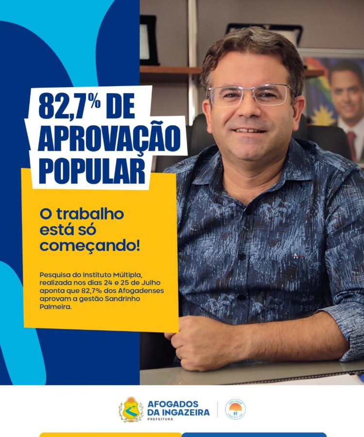Prefeito Alessandro Palmeira agradece pela aprovação popular