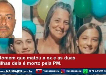Homem que matou a ex e as duas filhas dela é morto pela PM