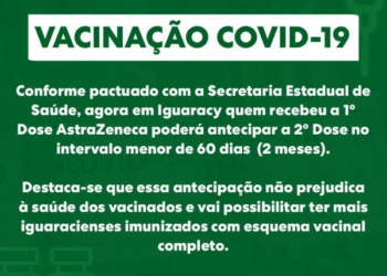 Antecipação da 2ª dose da vacina AstraZeneca é anunciada em Iguaracy