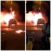 Carro pega fogo e em poucos minutos é consumido pelo fogo em Patos na noite desta segunda-feira (09). Veja as imagens