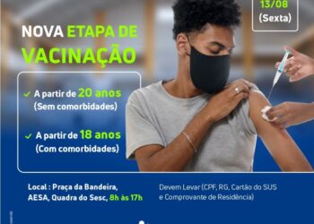 Arcoverde: Nova etapa contra a Covid-19 vai vacinar quem tem 20 anos ou mais