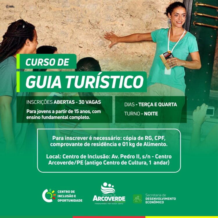 Centro de Inclusão abre inscrições para o Curso de Guia de Turismo nesta terça-feira