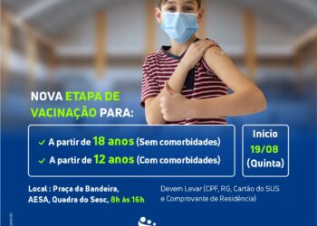 Arcoverde vai iniciar etapa contra a Covid-19 para pessoas a partir dos 12 anos, com comorbidades