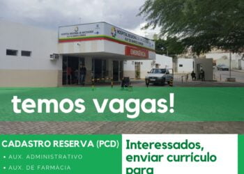Processo seletivo aberto no Hospital Regional Ruy de Barros Correia (HRRBC), em Arcoverde