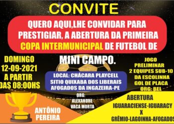 Vai começar a Copa Intermunicipal de Futebol Mini Campo