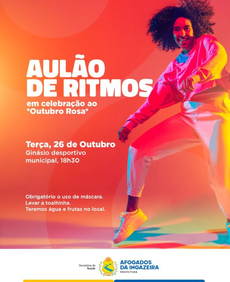 Prefeitura de Afogados promove nesta terça (26) aulão de ritmos em celebração ao outubro rosa