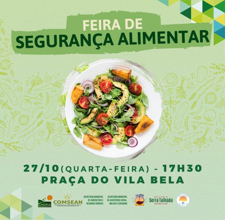 Serra Talhada realiza nesta quarta (27) a 1ª Feira de Segurança Alimentar no Vila Bela