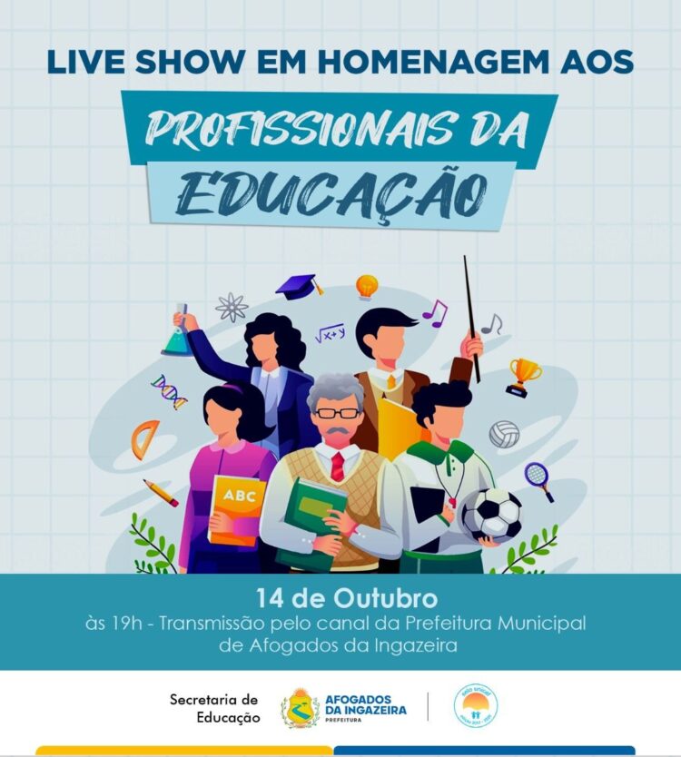 Live-show nesta quinta vai homenagear profissionais da educação em Afogados