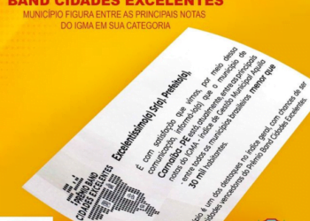 Município de Carnaíba está concorrendo ao Prêmio Band Cidades Excelentes