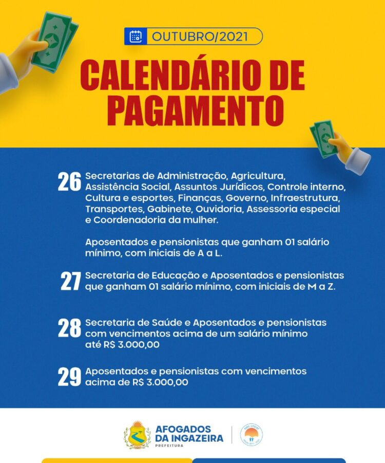 Prefeitura de Afogados inicia nesta terça (26) pagamento de servidores